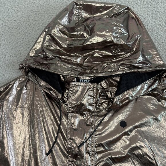 Ivy Park Jacket Hooded Pullover Windbreaker Metallic Gold - Picture 2 of 13